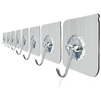 房呗呗 挂钩【墙不倒我不掉】免打孔无痕粘钩贴强力墙面墙壁厨房吸盘 30个透明款