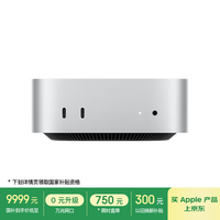 苹果 Apple AI电脑/Mac mini迷你主机 M4银色(10+10核) 24G 2T台式电脑主机