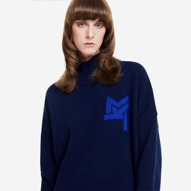 值选、国庆放价啦、超V会员：MAISON KITSUNÉ 【100%羊毛】男女同款 小狐狸字母标志高领羊毛毛衣