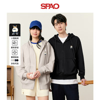 SPAO韩国同款连帽开衫卫衣男士春秋新款重磅垂感宽松外套SPWY25SS08LD