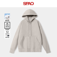 SPAO韩国同款重磅连帽卫衣开衫男女同款休闲百搭宽松外套SPWY25SS08LD