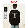 SPAO韩国同款印花小狗圆领卫衣男款冬季宽松加绒加厚上衣SPWY25SY13LD