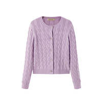 太平鸟女装冬季斯文开衫A1EDD4543 紫色 XXL