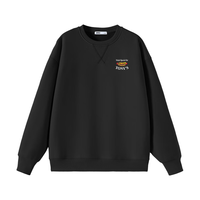 SPAO韩国同款印花小狗圆领卫衣男款冬季宽松加绒加厚上衣SPWY25SY13LD 黑#SP书包狗 S