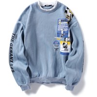 闪电潮牌 GENANX 圆领套头情侣装加绒加厚卫衣男女款秋冬季新款衣服