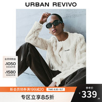 UR【HOT】2025冬季女装休闲贴标毛绒短款皮草UYY150042 象牙白 S