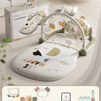 顽兔 脚踏钢琴婴儿健身架新生幼儿4女宝宝5躺着玩2踩3一6个月0-1岁玩具