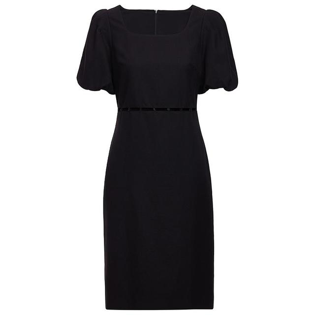 欧时力 女士法式小黑裙 镂空连衣裙