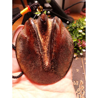 淑雀 天然黑驴蹄子驴蹄材质文玩无事牌饰品吊坠车挂民俗文化工艺品保真 精品黑驴手把蹄