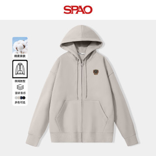 SPAO韩国同款连帽外套男女同款春秋季新款日系通勤风卫衣SPWY25SS08LD