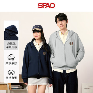SPAO韩国同款连帽外套男女同款春秋季新款日系通勤风卫衣SPWY25SS08LD