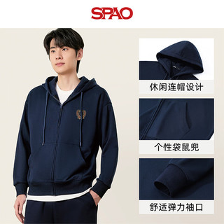 SPAO韩国同款连帽外套男女同款春秋季新款日系通勤风卫衣SPWY25SS08LD