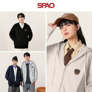 SPAO韩国同款连帽外套男女同款春秋季新款日系通勤风卫衣SPWY25SS08LD