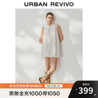 UR2025秋季女装随时海滩短款无袖花卉连衣裙UWH750092 本白 S
