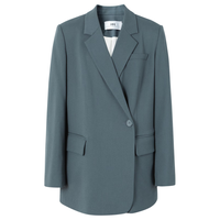 麦檬MM麦檬22年秋冬职业通勤蓝色宽松西装外套女5DA213811 午夜蓝（裤子）5DA153351-2 L