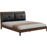 顾家家居(KUKA)京东家具新中式实木床鹅毛靠包加厚牛皮床床1.8米x2米奶杏白9219