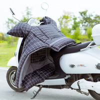 至舒 电动摩托车挡风被 加绒加厚保暖抗水 黑色杠条 连体款