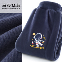 马克华菲童装男童裤子2025秋季儿童休闲运动卫裤男孩潮 m漫游K藏青 150