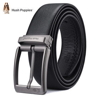 暇步士 皮带男士针扣真皮时尚头层牛皮腰带礼盒休闲商务送 黑色515-宽度3.6cm