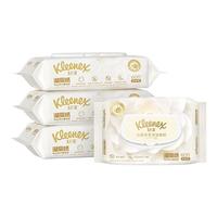 舒洁（Kleenex）湿厕纸 山茶花系列60抽 洁厕湿纸巾 纯净温和擦去细菌 60片*4包