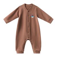 欧孕婴儿衣服秋冬季暖姜保暖宝宝连体衣打底贴身长袖睡衣哈衣爬服