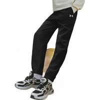 安德玛(Under Armour)儿童时尚运动裤男女童梭织加绒加厚秋冬长裤休闲运动裤254323709 黑色 165
