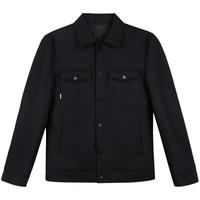 才子(TRIES)【羊毛混纺】男士毛呢棉服工装多口袋秋冬棉衣保暖夹棉外套上衣 黑色 XL (175/92A)