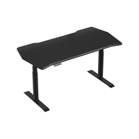 乐歌(Loctek)黑武士max椭圆电竞电动升降电脑桌办公游戏实木1.4橡胶木带排插 max【时尚椭圆腿】+实木板带排插