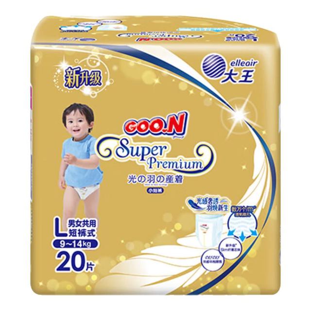 国庆放价啦、有券的上：GOO.N 大王 光羽系列 拉拉裤 L20片