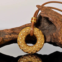 蒂蔻 Tico 足金999钱币黄金吊坠男女款花丝古法金平安扣项链生日礼物 金重30.6g（多退少补）