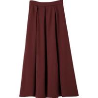 晚白流行a字半身裙2025气质高级感洋气长裙百搭伞裙 安可拉红 M