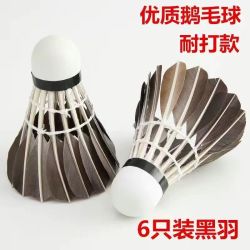 完美工体 Perfect 工体 羽毛球 耐打学生娱乐练习室内室外训练用球 10075767190177 6只装耐打黑羽