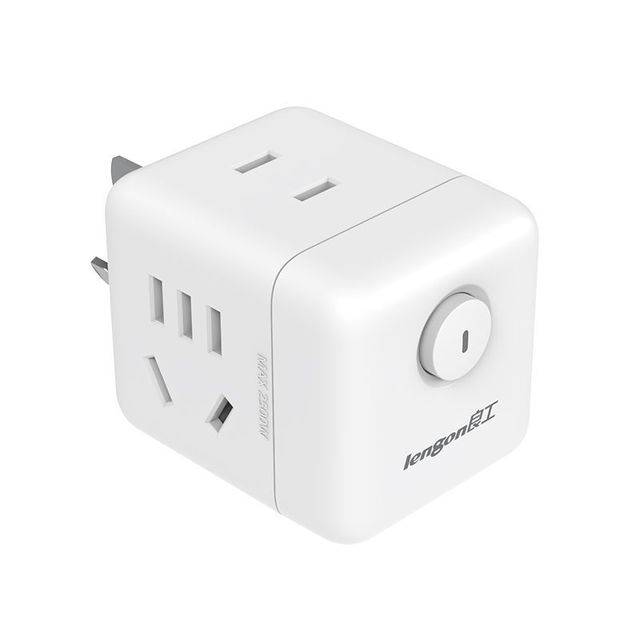 良工 插座一转四无线方形插头插排宿舍办公多口魔方迷你转换器