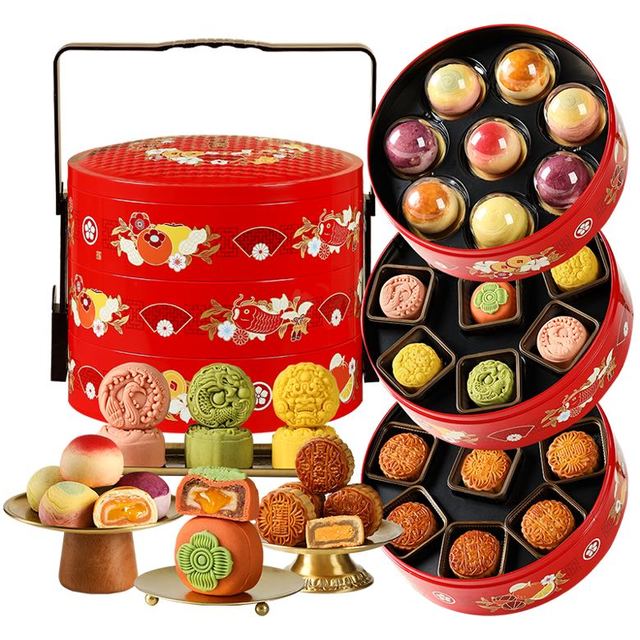 元素温度 ELEMENT TEMPERATURE 金炉子 月饼礼盒1447g（三层广式莲蓉流心）