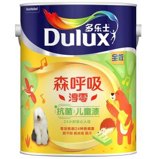 多乐士（Dulux）全效儿童漆A8206淳零0添加竹炭净醛抗菌抗病毒面漆5L【京仓调色】