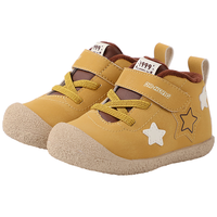 江博士（DR·KONG）冬季男女宝宝步前鞋 简约轻便软底幼儿鞋 加绒保暖婴儿鞋 卡其色 19 脚长约10.7-11.3