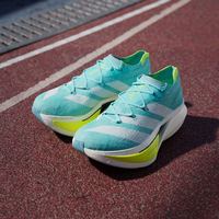 adidas 阿迪达斯 ADIZERO PRIME X3 STRUNG碳板+碳柱专业竞训跑鞋adidas阿迪达斯 闪光蓝/白色金属/亮柠檬黄 42