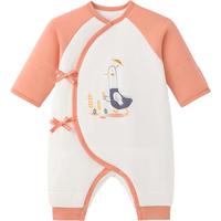 英氏 婴儿夹棉连体衣秋冬加厚保暖新生儿冬季宝宝衣服哈衣 丰收夹棉和哈 59cm （0-3个月）