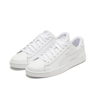移动端：PUMA 彪马 官方 新款男女同款简约经典休闲鞋 COURT 369503 白-白-银色 02 44.5