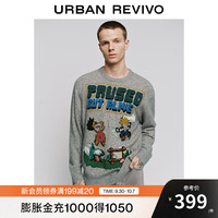 UR2025秋季男装潮流趣味休闲图案长袖针织衫UUV950012 多色 S