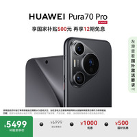 华为 HUAWEI Pura 70 Pro 手机 12GB+512GB 羽砂黑