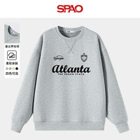 SPAO韩国同款美式复古字母套头卫衣男款冬季潮牌休闲帽衫SPWY25SY13LD