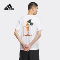 阿迪达斯 (adidas)半袖运动服圆领纯棉透气宽松休 IK5093 A/码