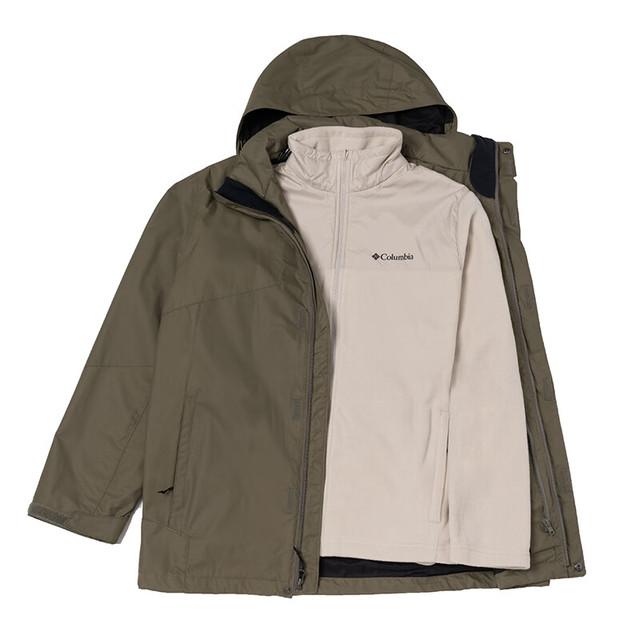 Columbia 户外秋冬男三合一抓绒内胆热能保暖夹克防水冲锋外套WE6504 398 M 175/96A