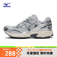 Mizuno 美津浓 运动鞋透气跑鞋厚底老爹鞋子男女缓震舒适跑步鞋 17/冰川灰/银色/笋色