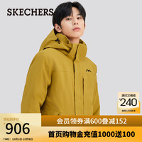 斯凯奇(Skechers)男女款三合一羽绒外套L424M143 暖秋黄/0488 S