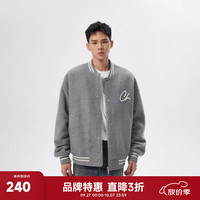 CHINIS【商场同款】CH赤尘美式毛呢夹克棉服男士冬季羊毛棒球服保暖外套