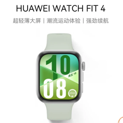 华为 HUAWEI WATCH FIT 4 智能手表 43mm 草木绿氟橡胶表带