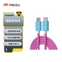 魅族 MEIZU PANDAER Line King 100W USB-C 硅胶快充数据线支持PD3.0支持6A 手机/耳机/平板一线接入