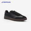 DECATHLON 迪卡侬 Trainer70男士T头牛皮复古经典低帮休闲运动德训鞋 黑42-5434345 品质黑 42码